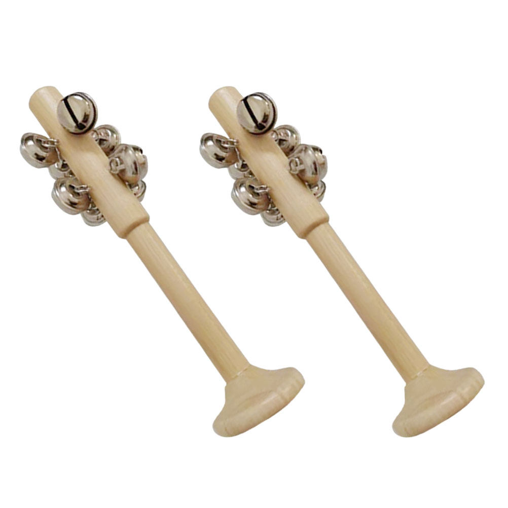 Musical Instrument For Toddlers - 2 sztuki drewnianych dzwonków na patyczkach