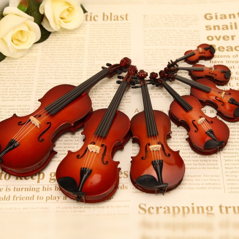 Musical Instrument Old - Figurka małej skrzypiec, ręcznie robiona drewniana