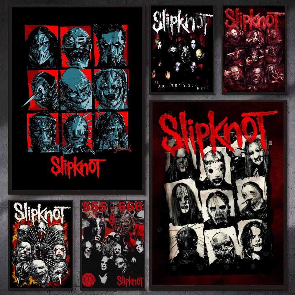 Musical Instrument Poster - Plakat Rockowy Slipknot, Nowoczesne Estetyczne Plakaty,