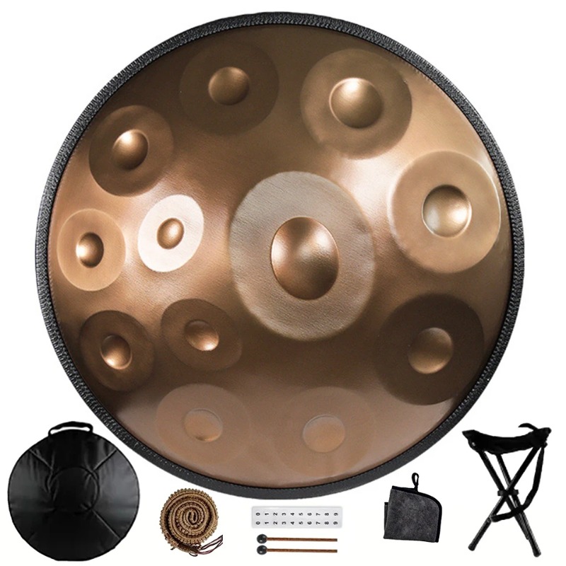 Musical Instrument Morocco - Handpan 440/432Hz, 9/10/12/14 tonów, 22-calowy stalowy