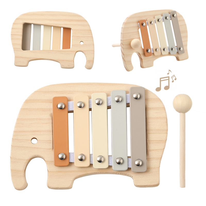 Musical Instrument For Babies - Zabawka Montessori dla dzieci kreskówka słoń