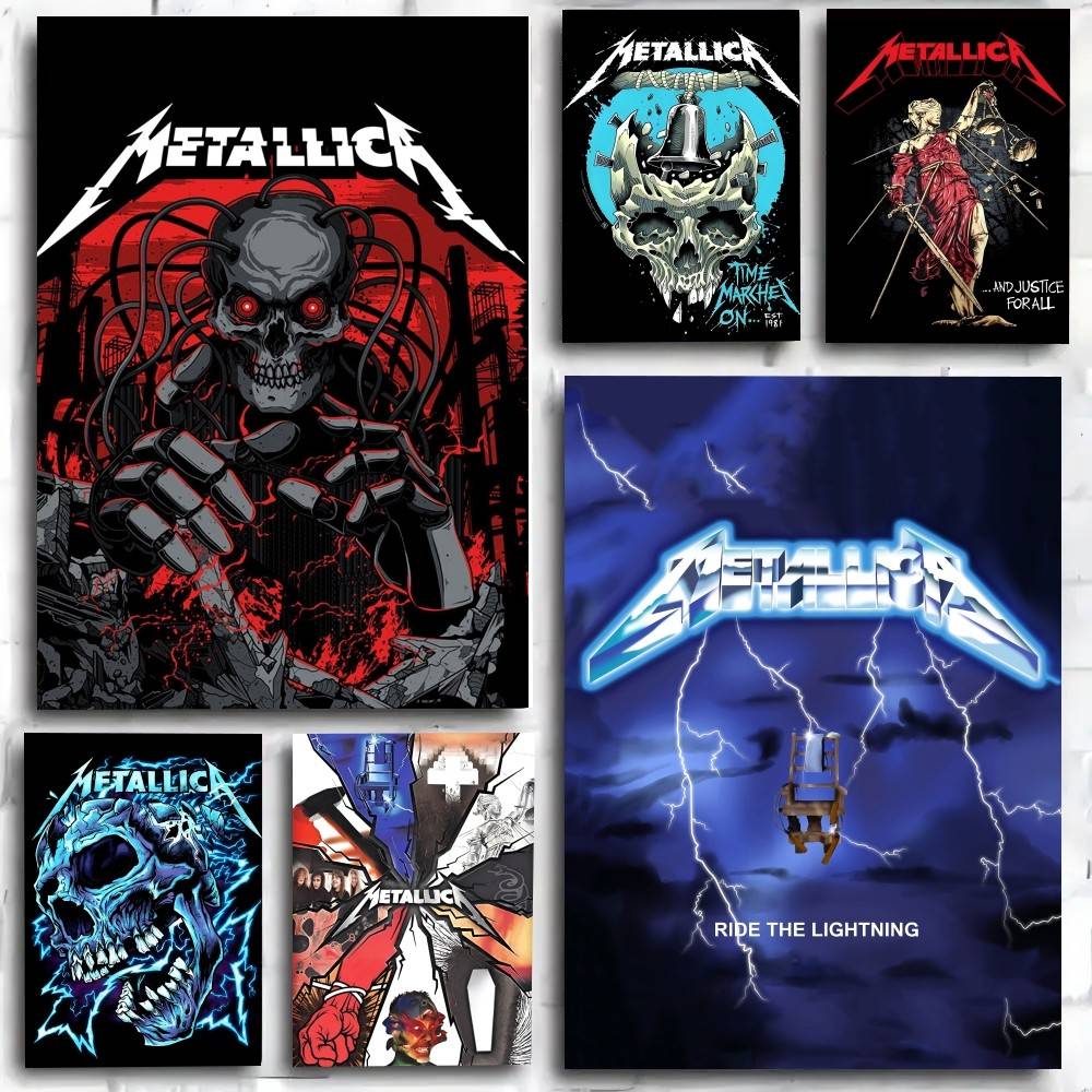 Musical Instrument Poster - Gorący Zespół Rockowy Fajny Plakat M-METALLICA