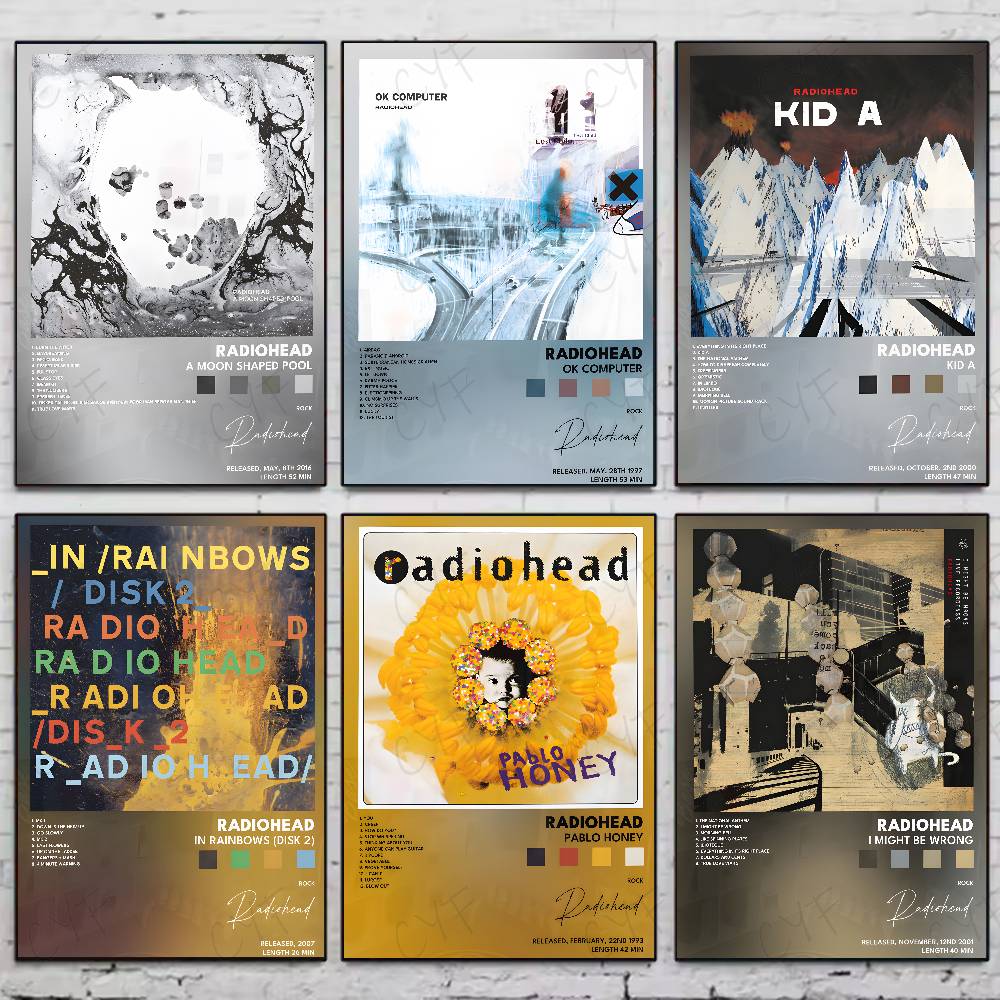 Musical Instrument Poster - Popularne Muzyka Rockowy Zespół R-Radiohead Wysokiej