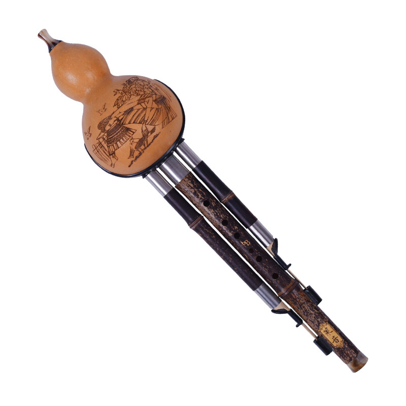 Shakuhachi Bamboo Flute - Flet bambusowy Hulusi Trójtonowy Flet z