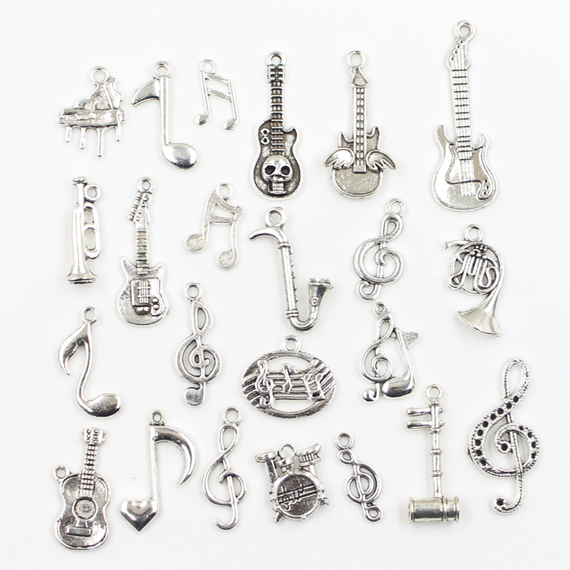 Musical Instrument Old - 30 sztuk Charms gitara muzyczna uwaga