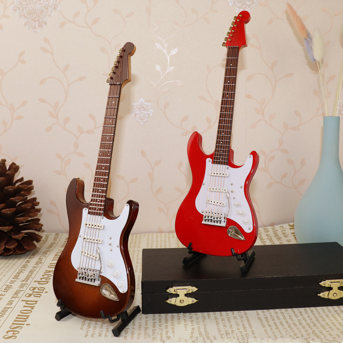 Mini gitara elektryczna drewni – Musical Instrument Old recenzja i cena