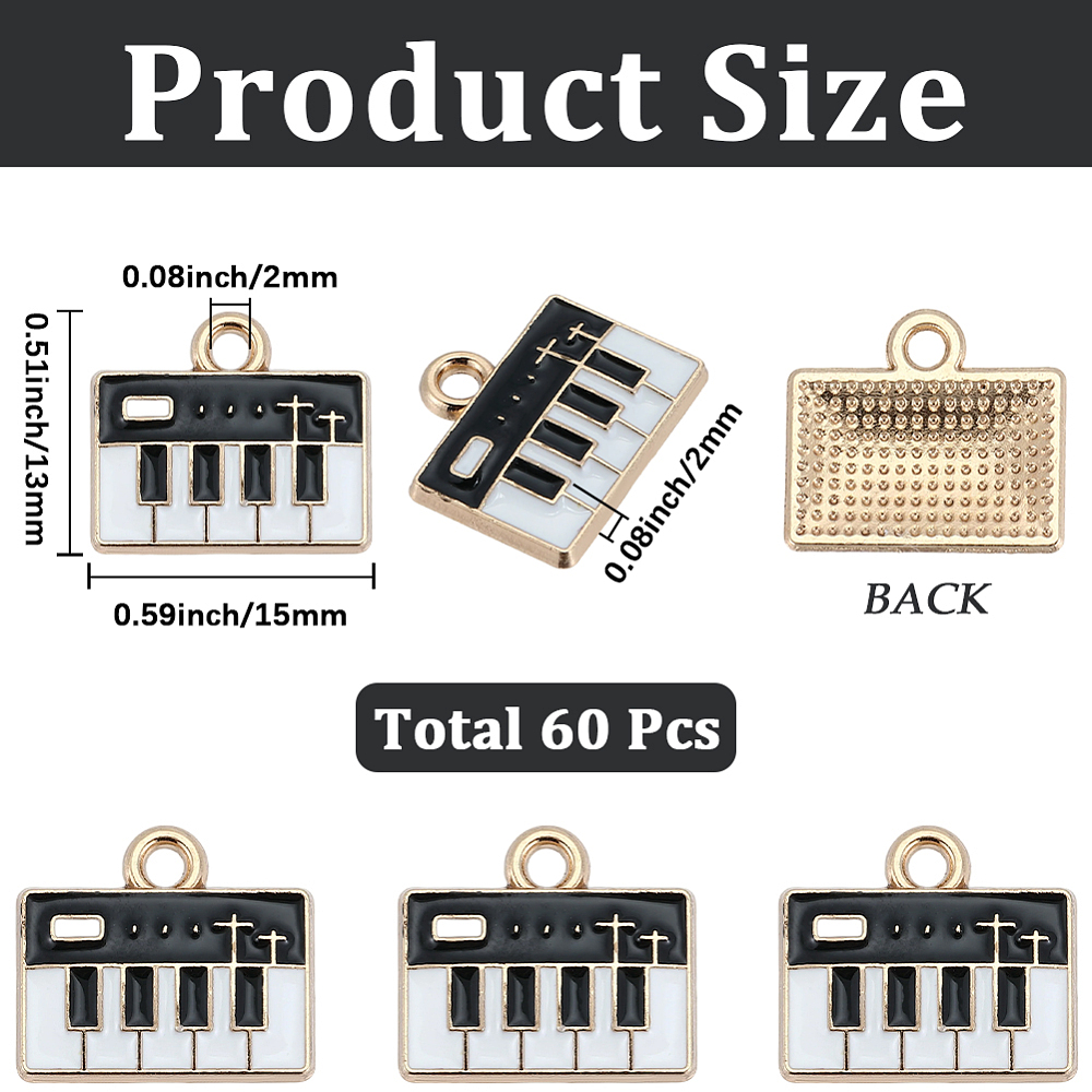 1 Pudełko 60 szt. Zawieszek Pi – A Musical Instrument With Keys recenzja i cena