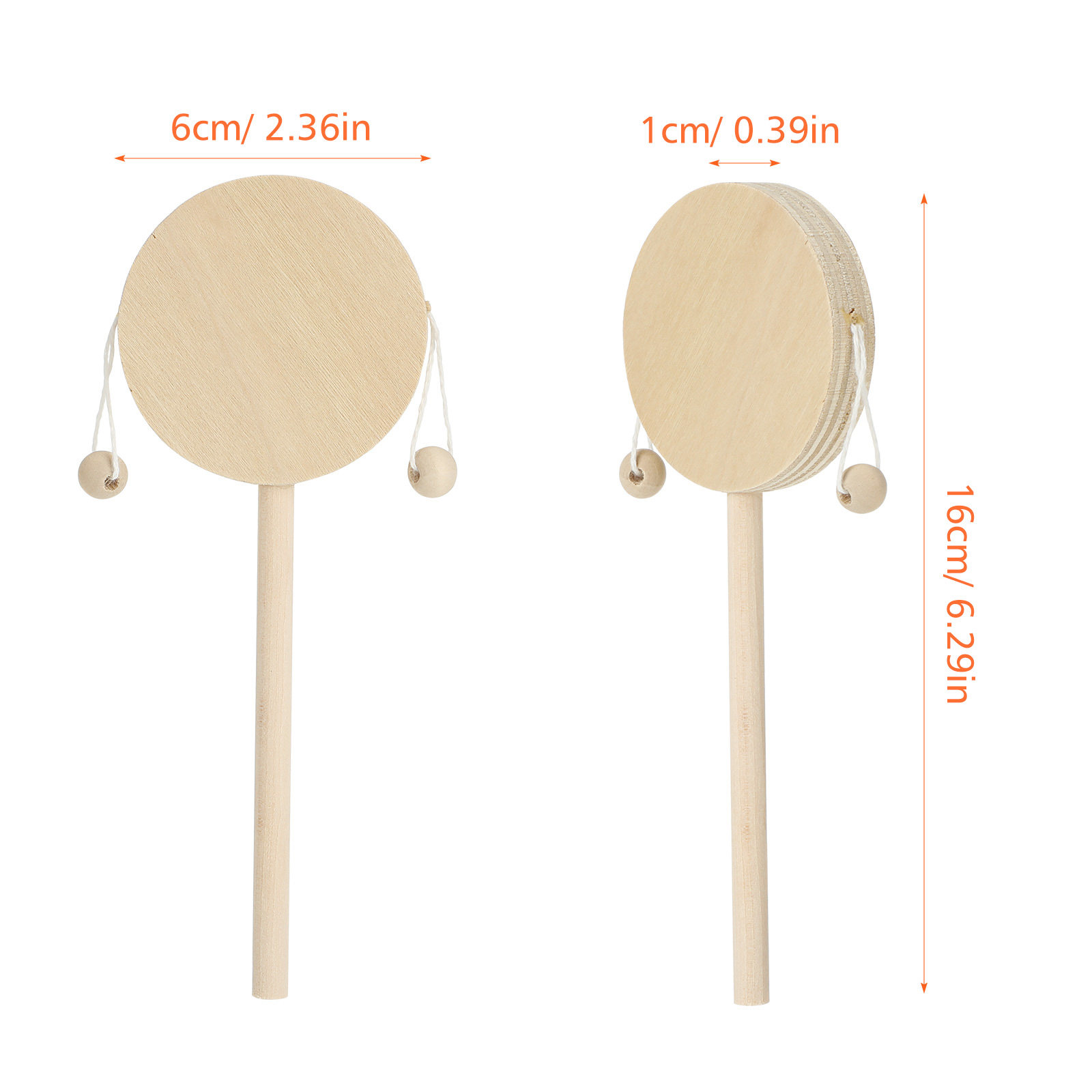 1 zestaw drewnianego bębna-grz – Musical Instrument For Babies recenzja i cena